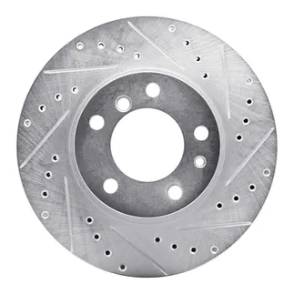 R1 Concepts EDZ-31020R Brake Rotor Drilled and Slotted Silver
